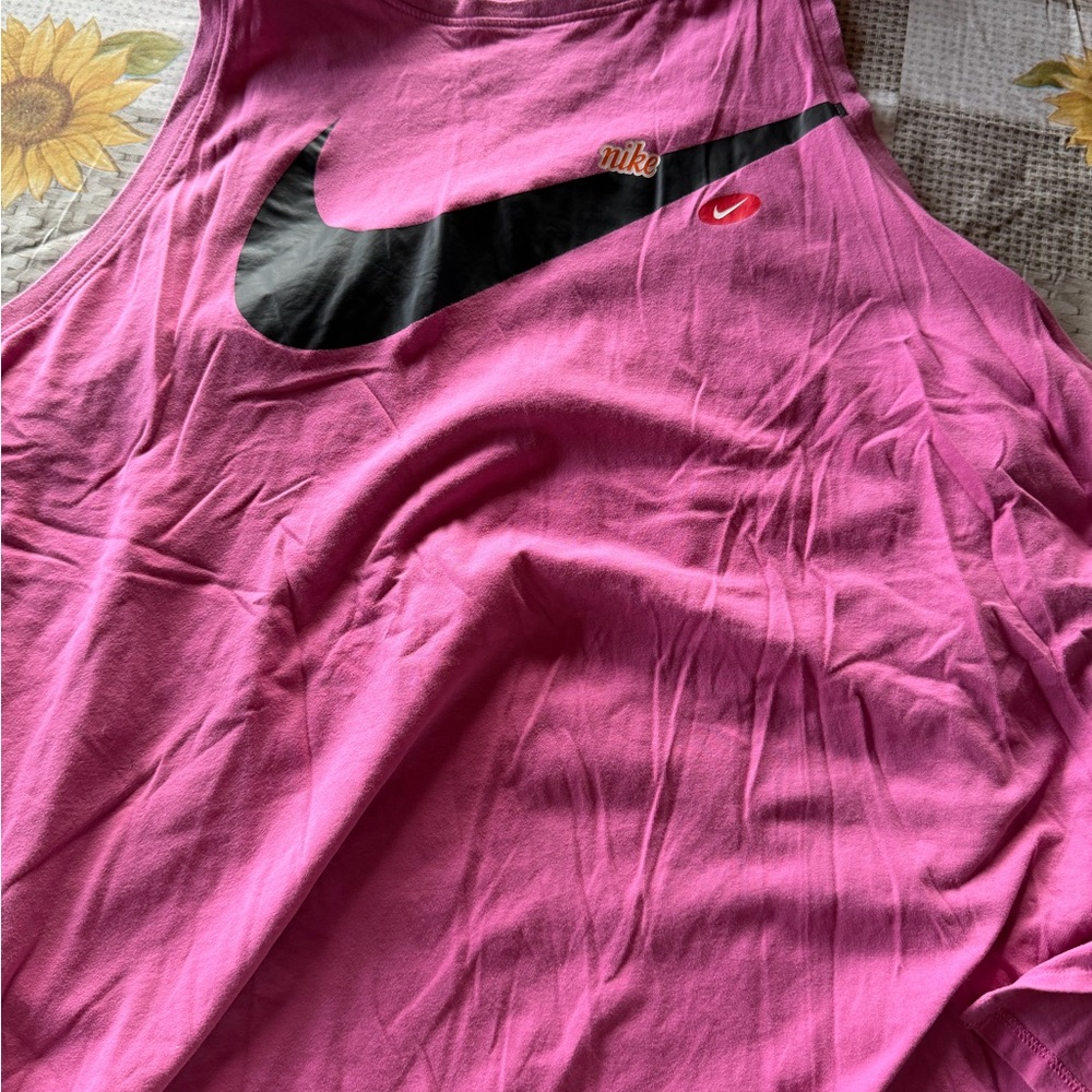 Nike Fuchsia Tank with Black Swoosh